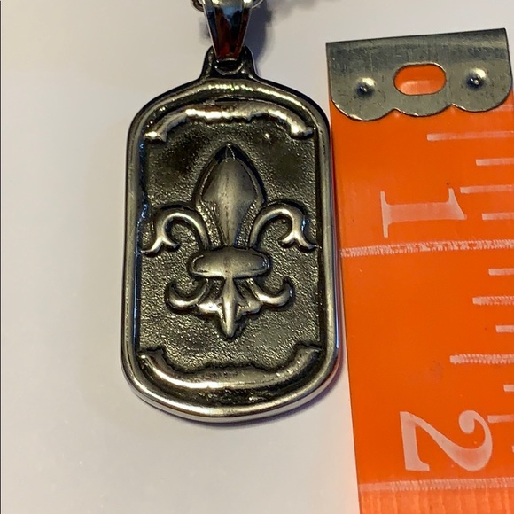 Stainless Steel Men's Ring Pendant/ Chain 24" - Picture 7 of 8